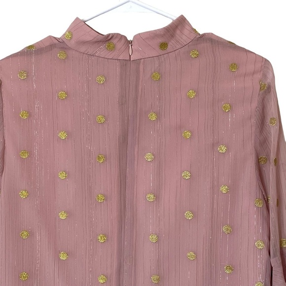Anthropologie Hutch Philippa Polka-Dot Blouse in Blush, Size Small - Picture 7 of 14